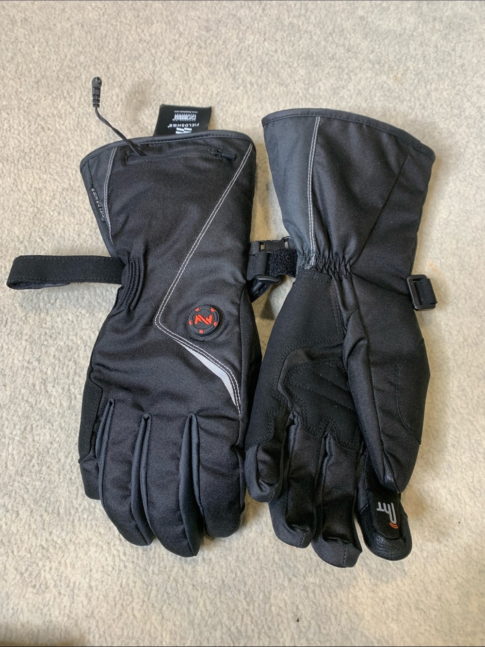 Rechargeable Heated Winter Gloves - Black